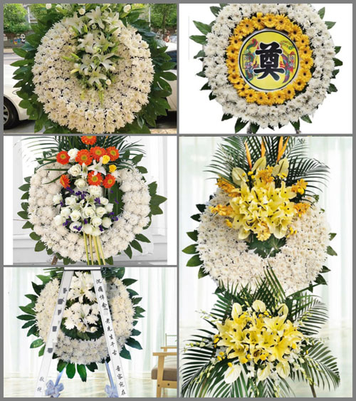 四川成都彭州市葛仙山镇张泉村花圈速递