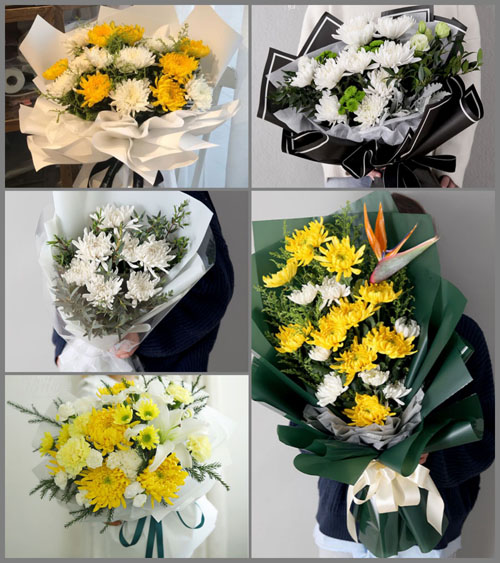 四川成都彭州市葛仙山镇张泉村白事花束代送